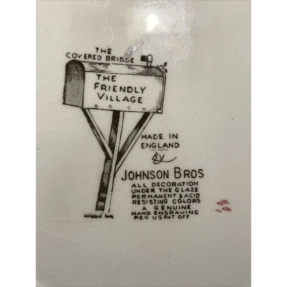 VTG Johnson Brothers Friendly Village Salad Plate, Cup & Saucer England Made - Picture 9 of 11